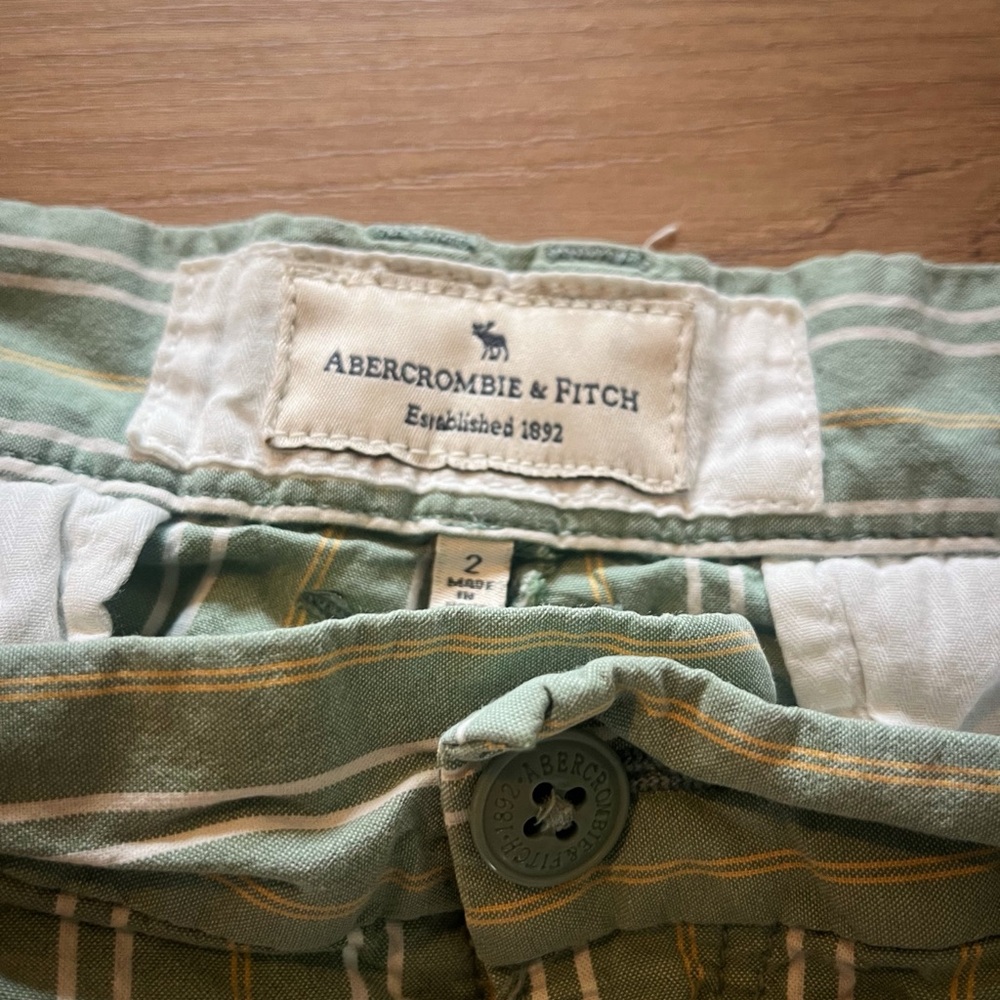 Abercrombie & Fitch Kids Green Striped Bottoms